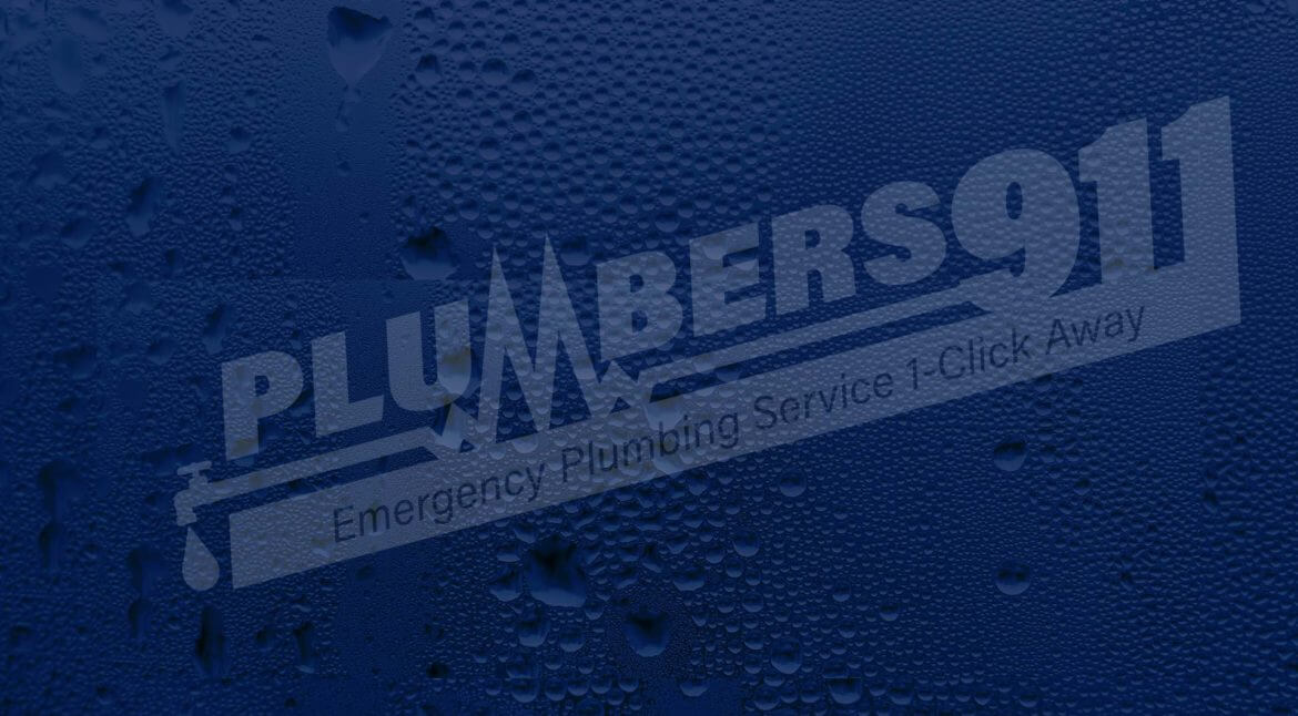 water droplets with plumbers 911 logo